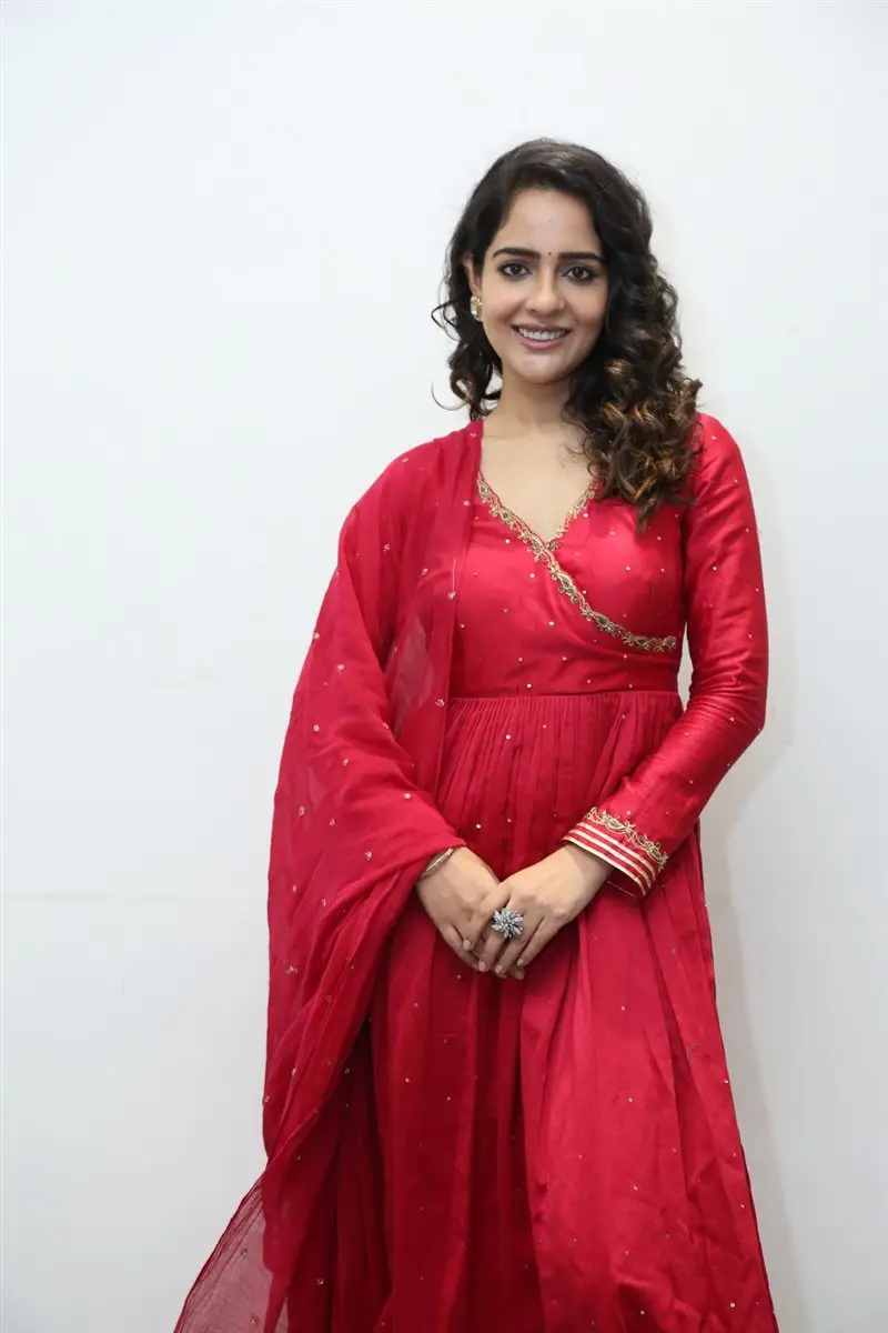 Malvi Malhotra in Red Dress